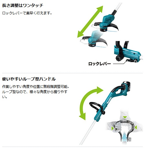 マキタ MUR193DWF 充電式草刈機 (18V/3.0Ah) (バッテリBL1830B×1本