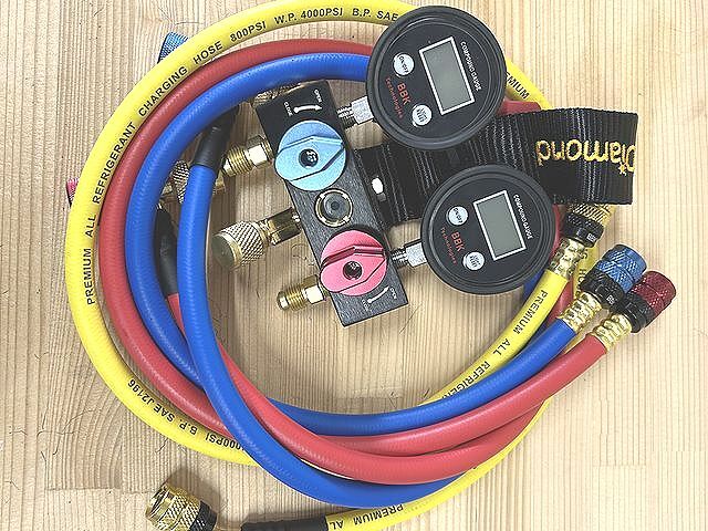 BBKテクノジーズ サイトグラス付ダブルデジタルミニマニホールドセット