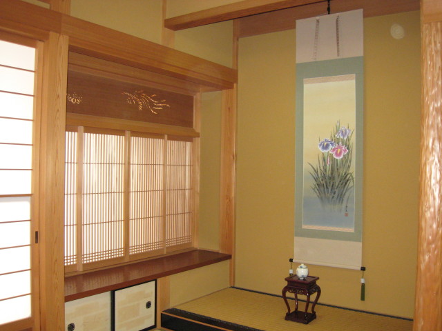 掛け軸 菖蒲（しょうぶ）◇堀 高泉（真作・新品）