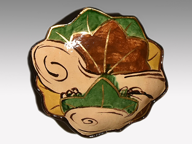 色絵 立田川 向付 5客 八代 大樋長左衛門(宗春)作 共箱 | 古美術ささき