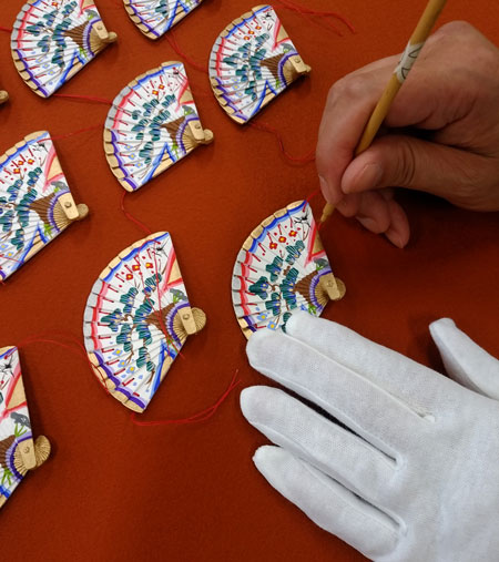 雛人形 小道具 檜扇づくり |