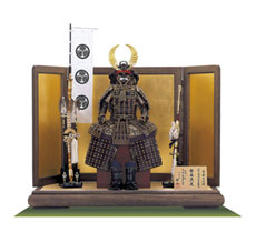 2023五月人形 人気戦国武将鎧兜飾り 徳川家康公 歯朶具足模写飾り