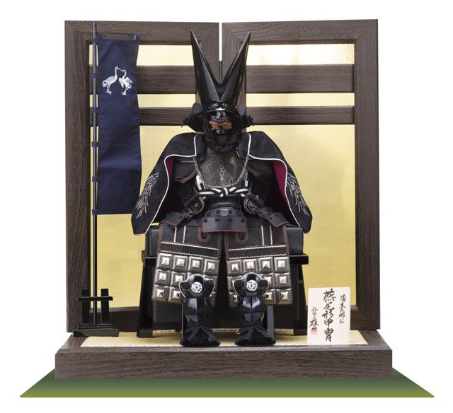 五月人形・戦国武将 蒲生氏郷公 燕尾形兜之具足 No4181－小木人形