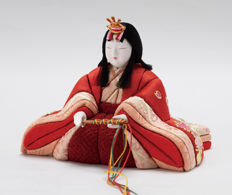 8709A木目込人形 折原粋玉作 しあわせ金彩雛 | 木目込人形 | 小木人形