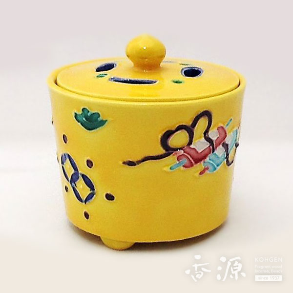 京焼 香炉 黄交趾（こうち）宝尽しの通販 - お香専門店香源