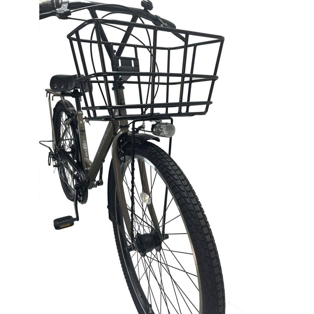 27．5型軽快車 外装6段 オートライト マットGY(マットグレー