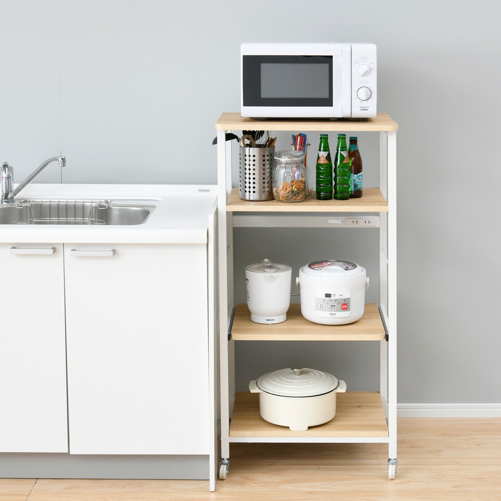 アウトレット】LIFELEX レンジ台 ワイドハイ トルレオ WH・NA: 家具