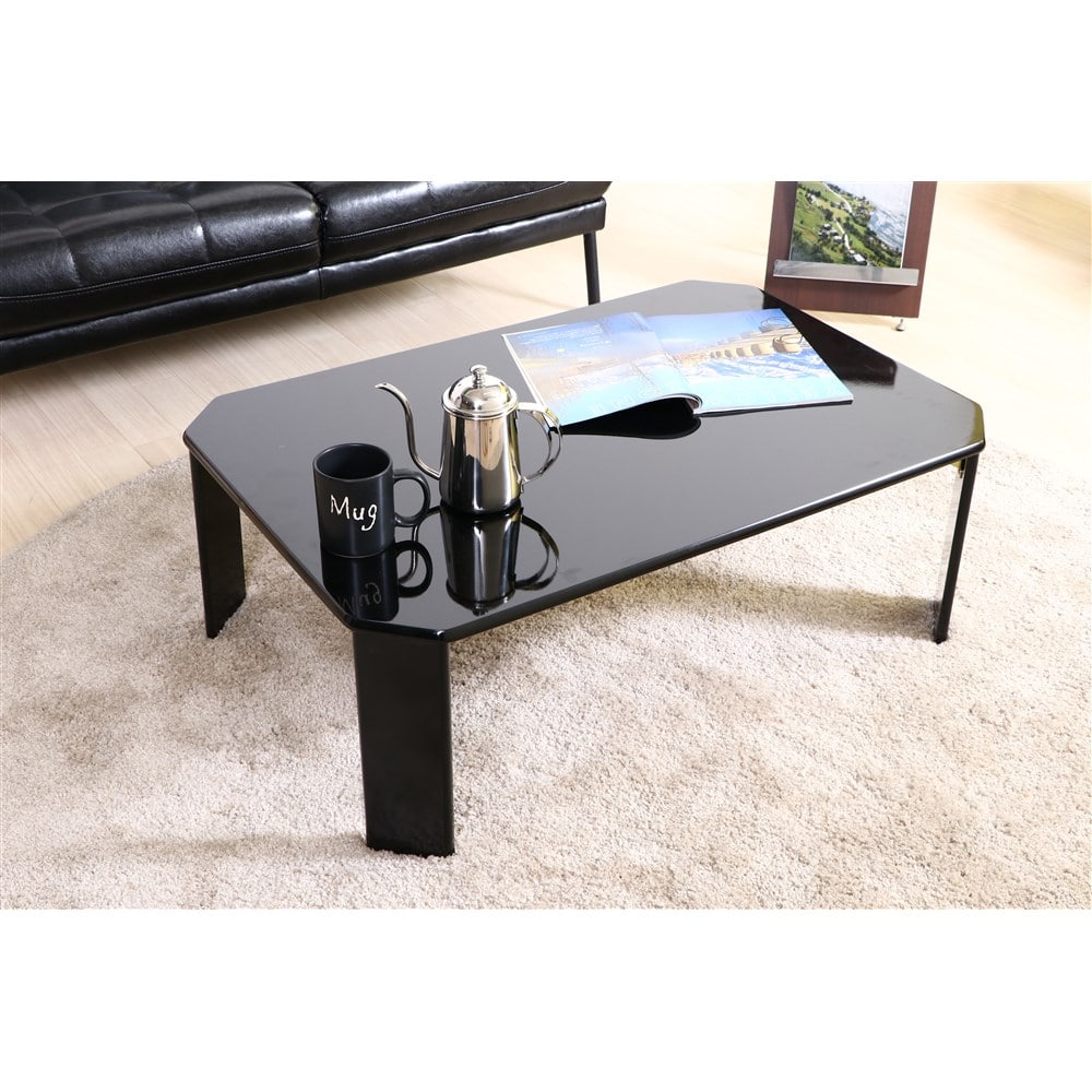 UVローテーブル ルーチェ 75BK(ブラック): 家具・インテリア