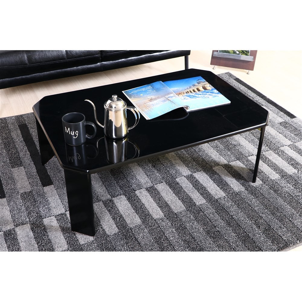 UVローテーブル ルーチェ 75BK(ブラック): 家具・インテリア