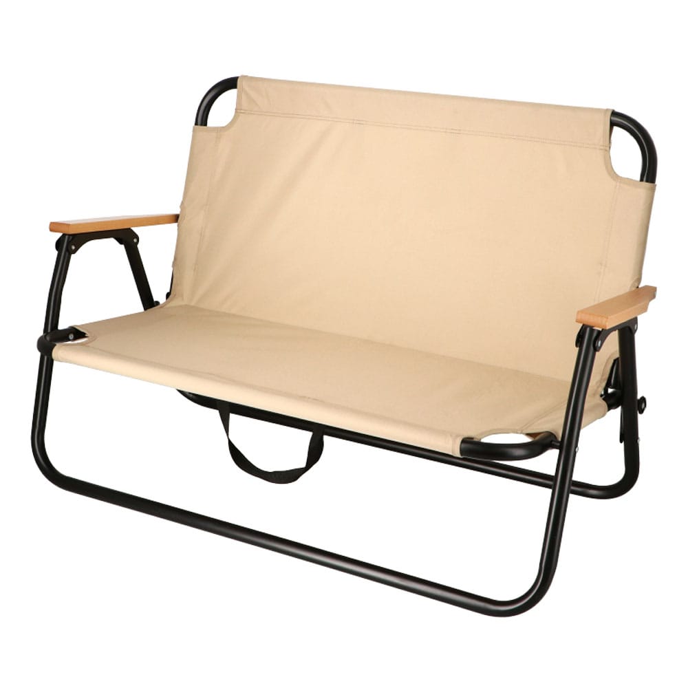 SOUTHERNPORT 折りたたんで運べる2人掛けアウトドアベンチ ベージュ