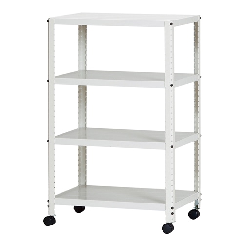 ダイソー キャスターラック4段 白 CLEK6495－4 約幅61