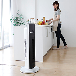 ホット&クール プレミアムタワーファン KHF-1290/W｜ホット＆クール