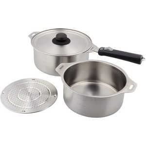 和平フレイズ 燕三 IH対応ハンドル着脱式鍋18・20cmセット 蒸し台付 EM