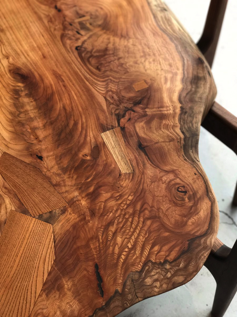 story179□一点ものケヤキの一枚板ベンチ | KOMA