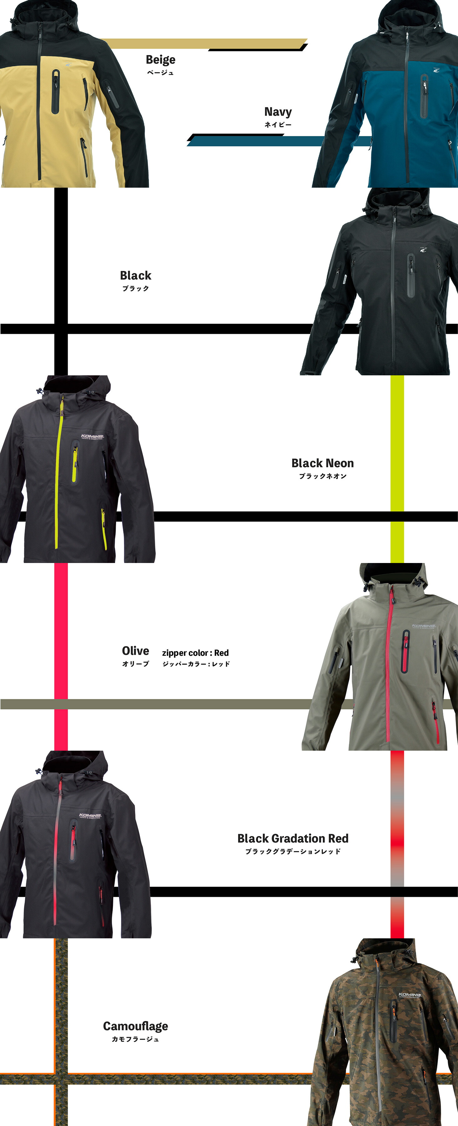 コミネ公式】JK-555 WP プロテクト3Lパーカ | KOMINE | KOMINE Online