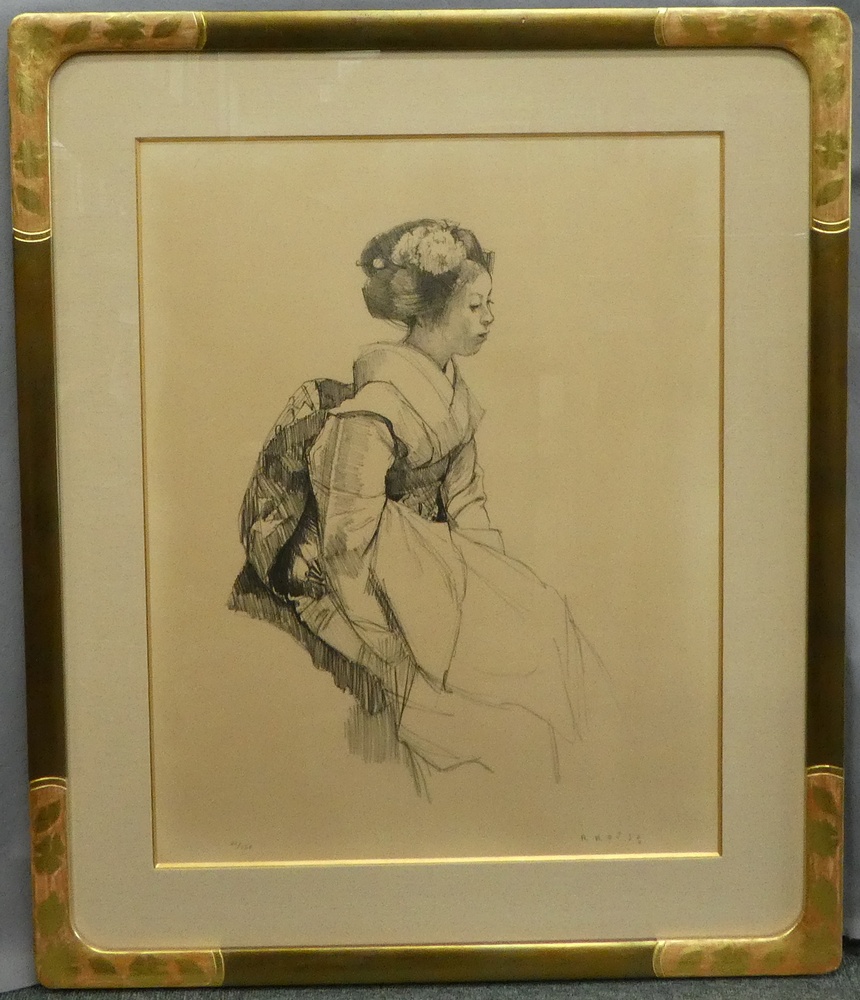 小磯良平Rkoiso 彫金プレート