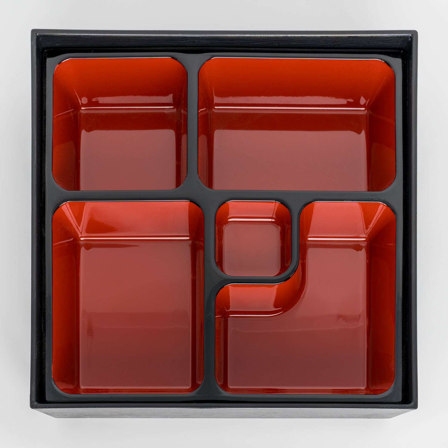 Black and Red Square Bento Box 9.5