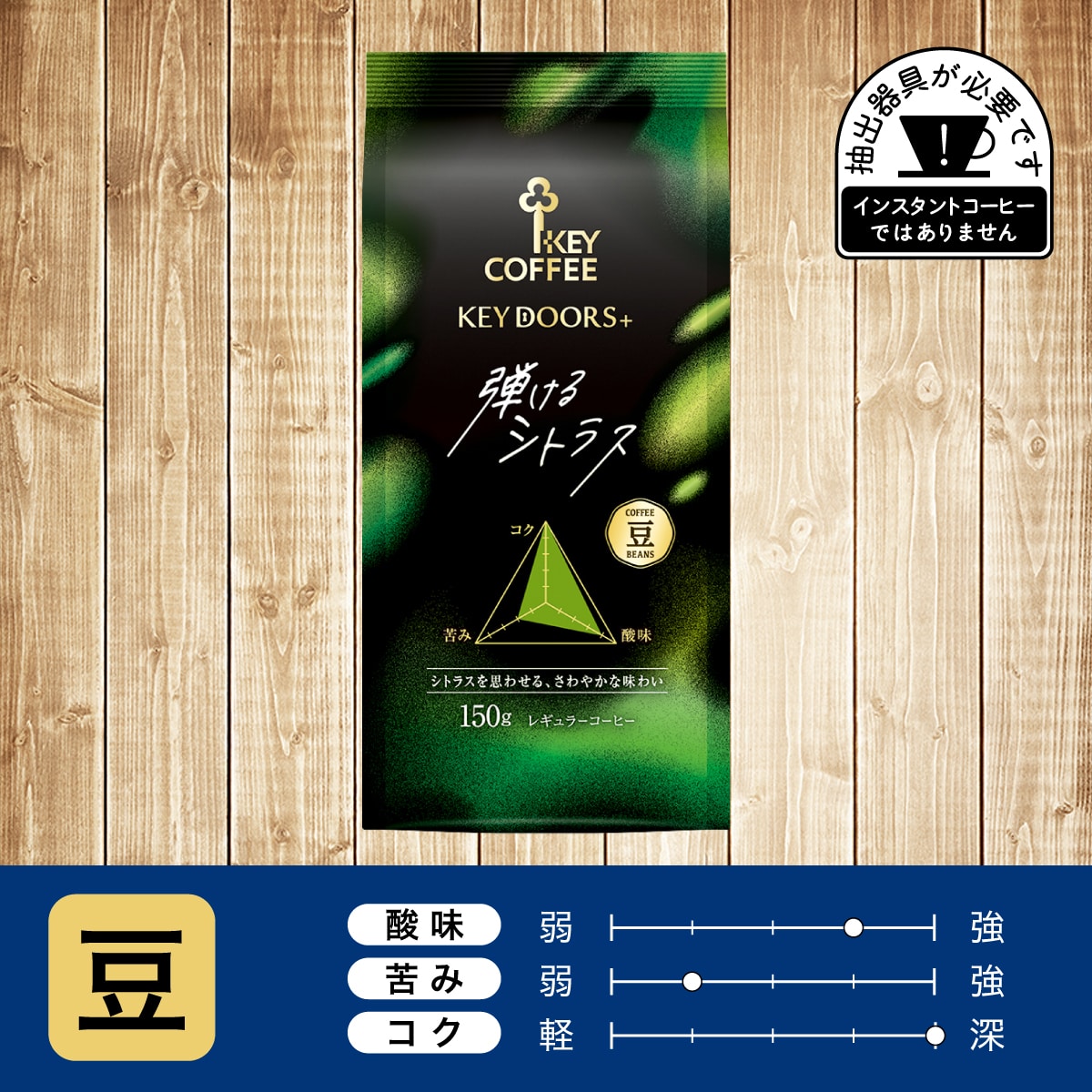 KEY DOORS+ 弾けるシトラス 豆 150g