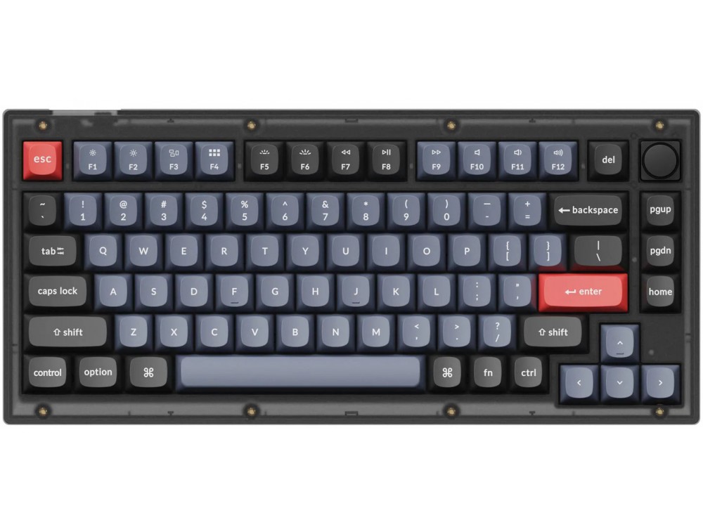 USA Keychron V1 QMK RGB Tactile Assembled Mac/PC Frosted Black