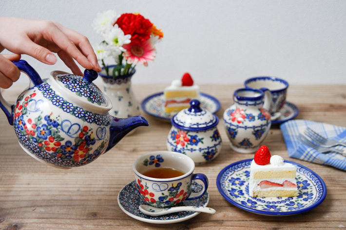 ティーポット（大）ポーリッシュポタリー(ポーランド食器)