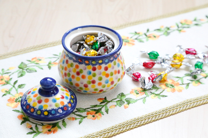 シュガーポット(VENA)ポーリッシュポタリー(ポーランド食器)