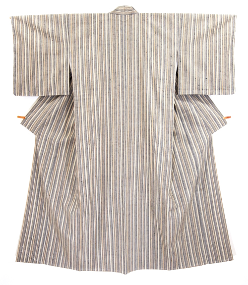 経節紬多色縞着物 浦野理一作(U49520uM) 特選きもの・帯紹介