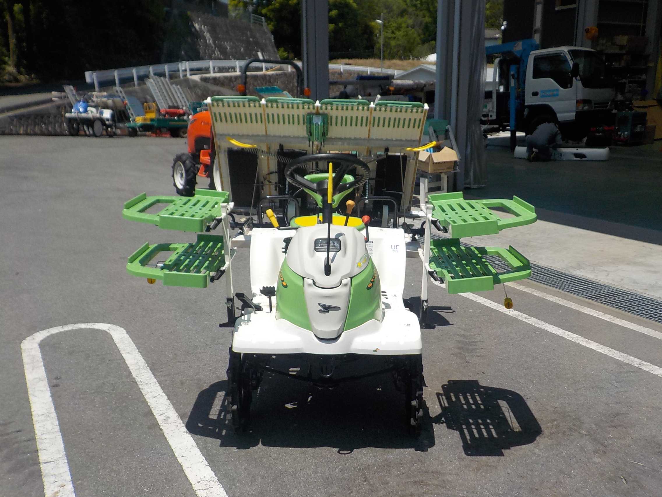 宮崎 ヤンマー 田植機 パワステ 4条植え Pes-1 田植え機 動画あり 宮崎