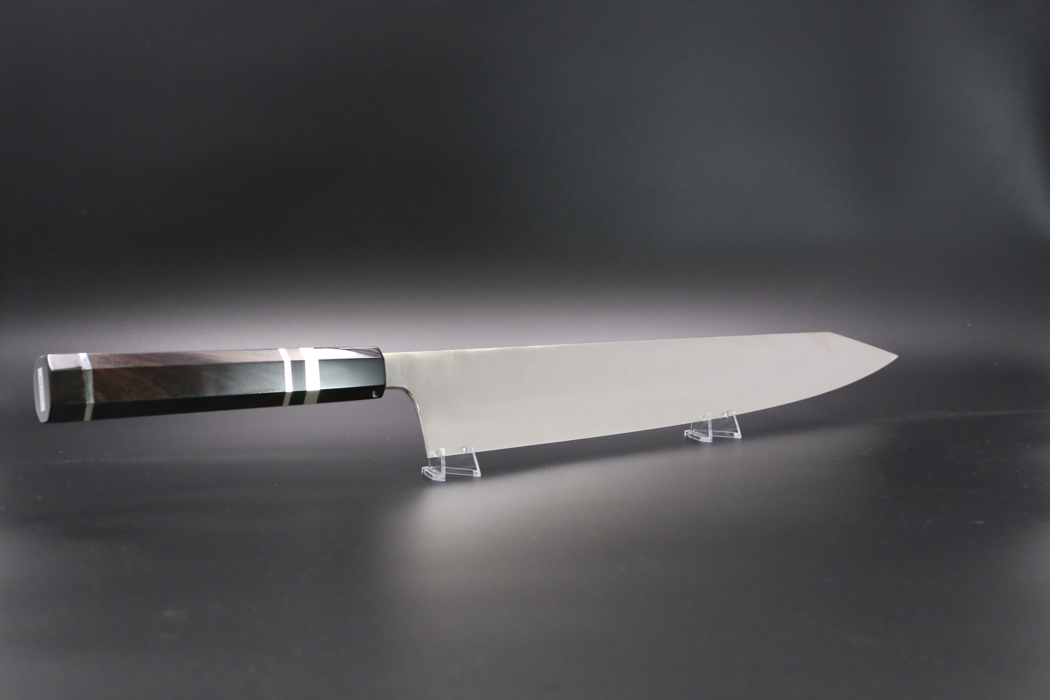 切付和牛刀 薄造り V金10号 360mm 全鋼本焼 八角黒檀柄-歌舞伎ナイフ