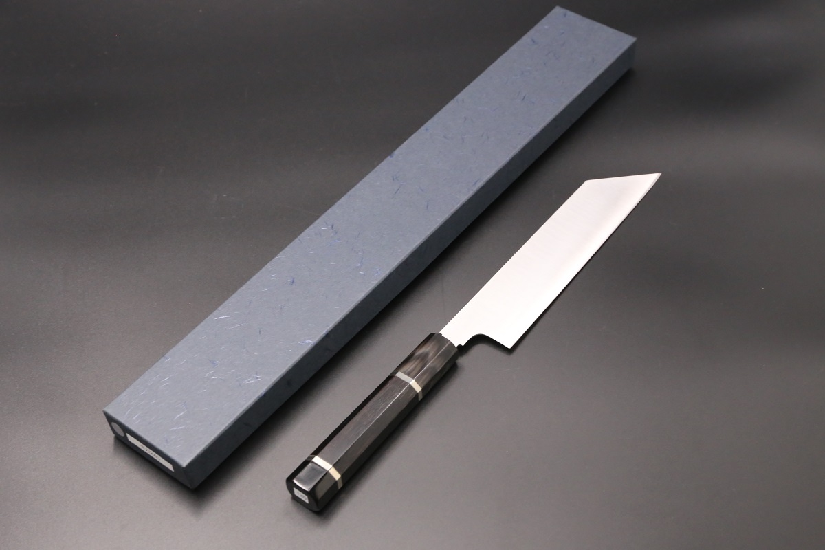 ムキモノ(芋切り）180mm 極薄口両刃 スエーデン鋼 全鋼本焼 手研ぎ