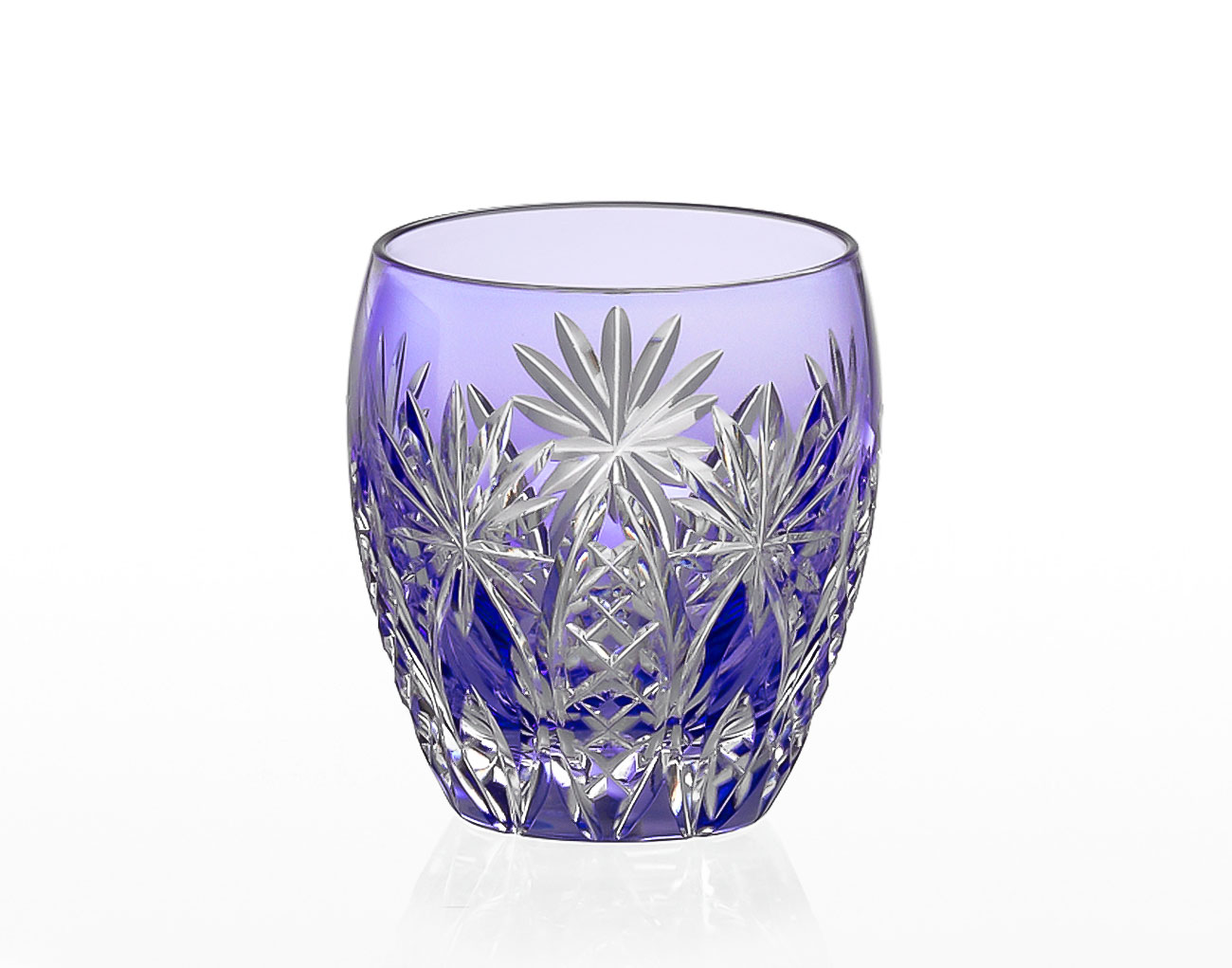 江戸切子 ロックグラス＜矢来重に星紋＞ | カガミクリスタル