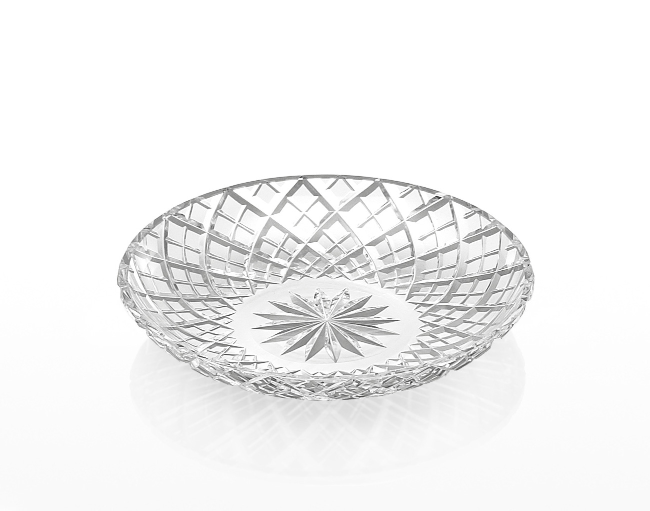 江戸切子 銘々皿＜矢来重紋＞ | カガミクリスタル