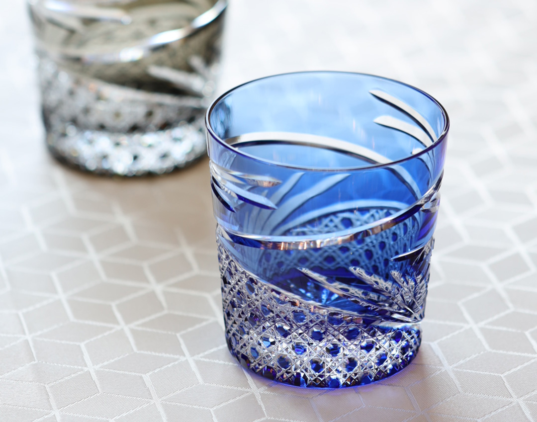 江戸切子 ロックグラス＜舞＞ | カガミクリスタル