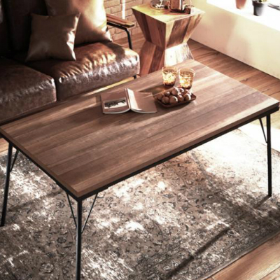 ソファにぴったり！古材風アイアンこたつの魅力 - 家具通販わくわく