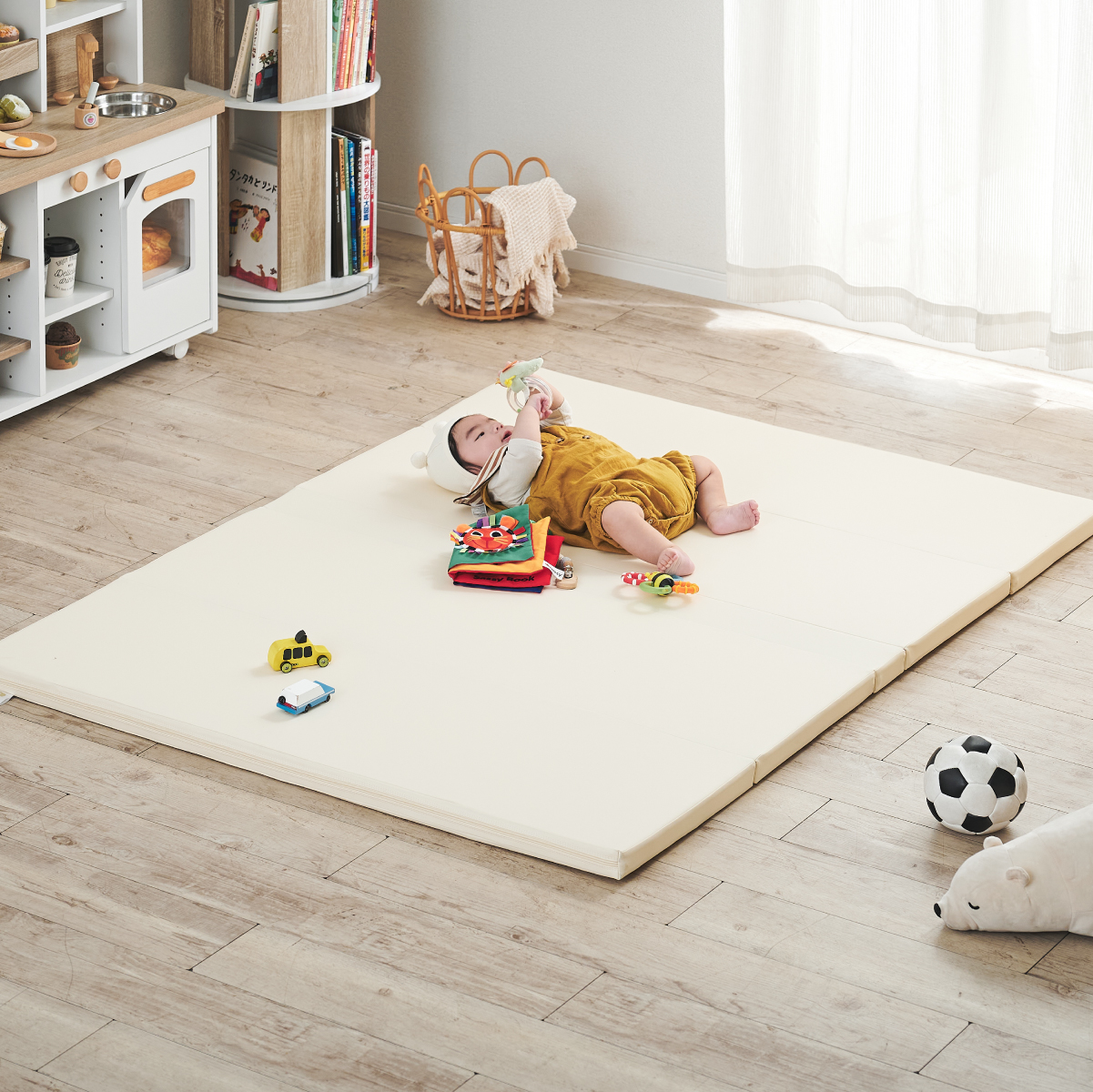 10層超極厚構造】プレイマット 折りたたみ 160x200 シームレスタイプ