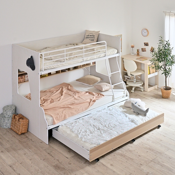 スライド 三段ベッド Lagos(ラゴス) 3色対応の通販情報 - 家具通販の