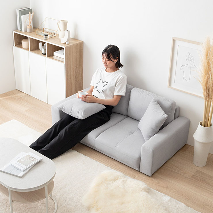 長椅子 Lottie 2人掛けローソファ 5色対応の通販情報 - 家具通販の