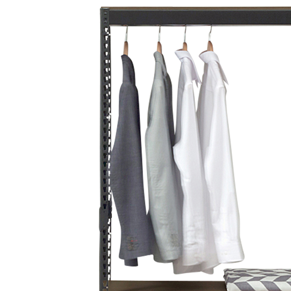 メタル＆ウッド3段ハンガーラック 幅810 奥行410 高さ1800 DW-MK883H