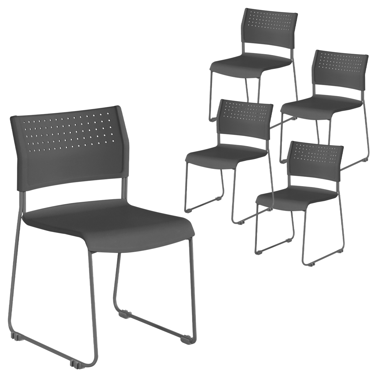 スタッキングチェアNPT 樹脂タイプ 幅478 奥行510 高さ775 NPT-001P