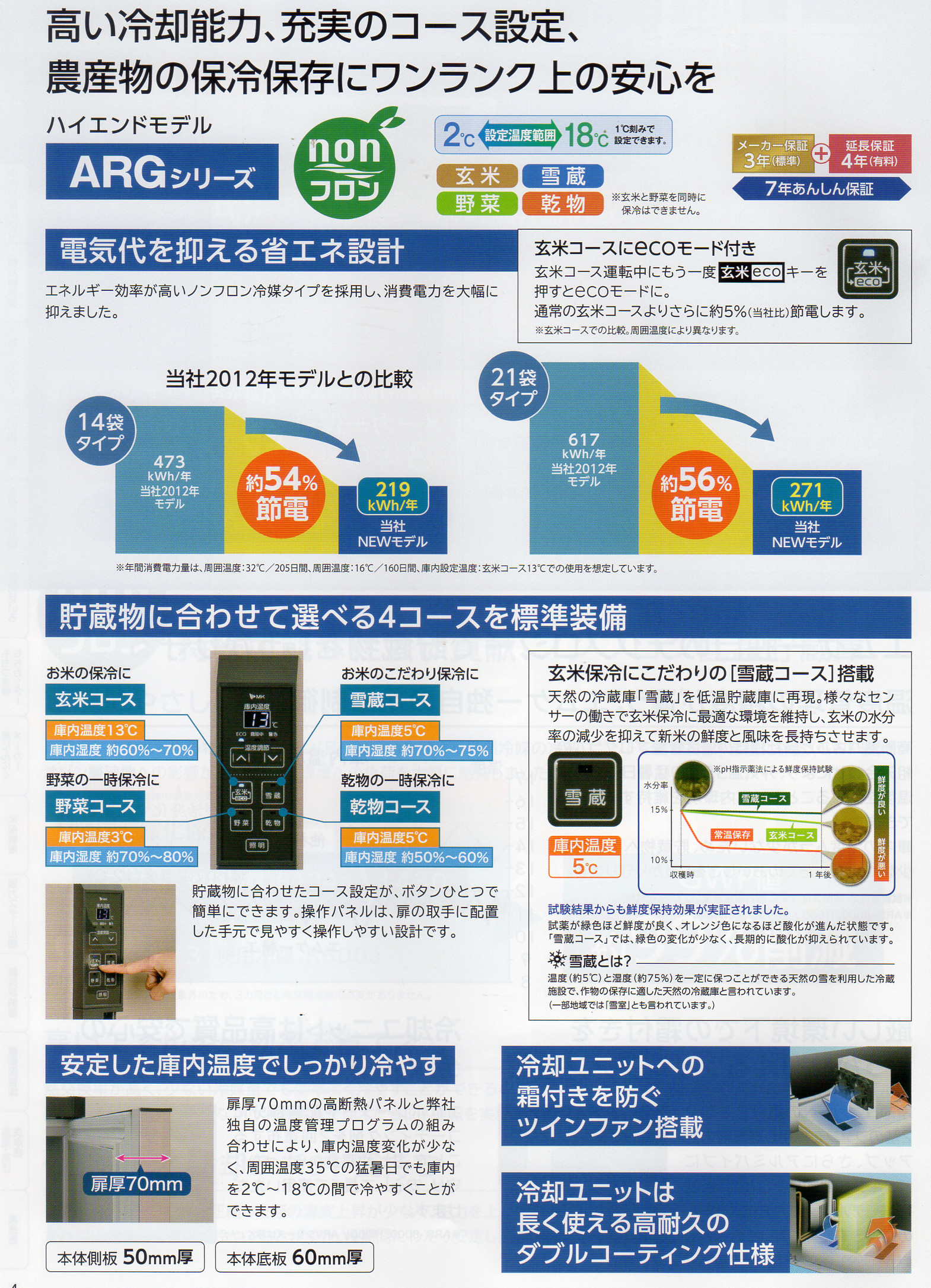 収納用品/エムケー精工/低温貯蔵庫ARGシリーズ｜総合商社 金武株式