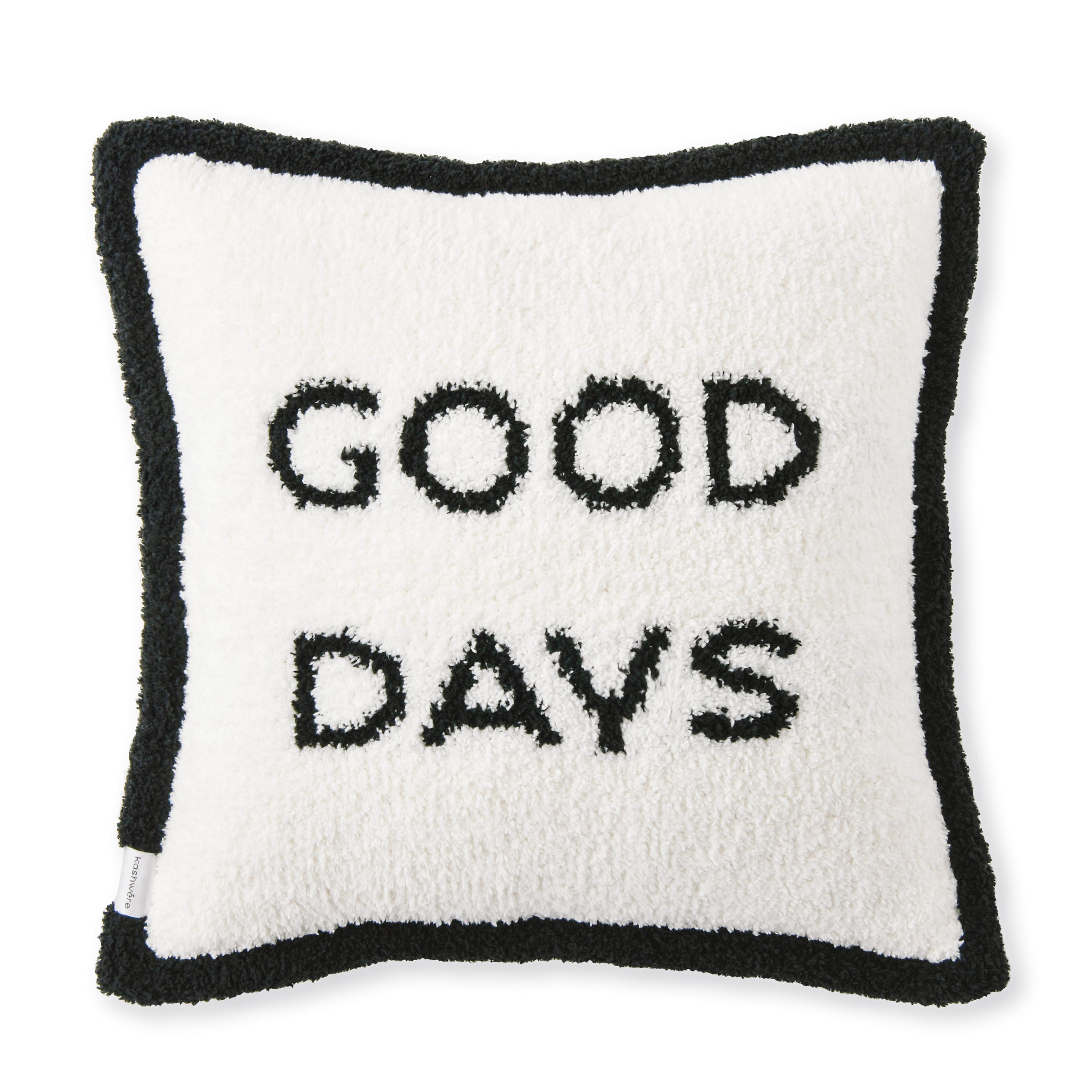 CUSHION COVER / MESSAGE(クッション付き good days (creme/black