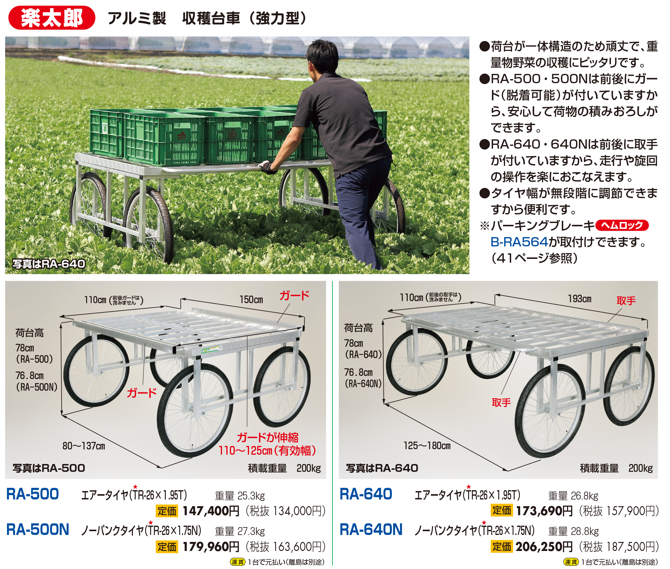 HARAX(ハラックス)アルミ製品 収穫台車 | 株式会社美善