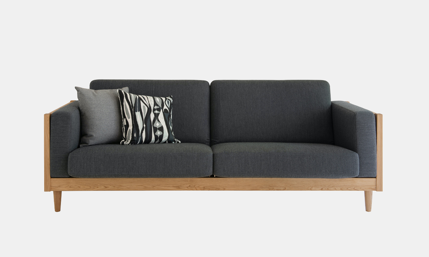 ウッドフレームソファ クラシック L W208cm D78cm H78cm SH40cm -北の