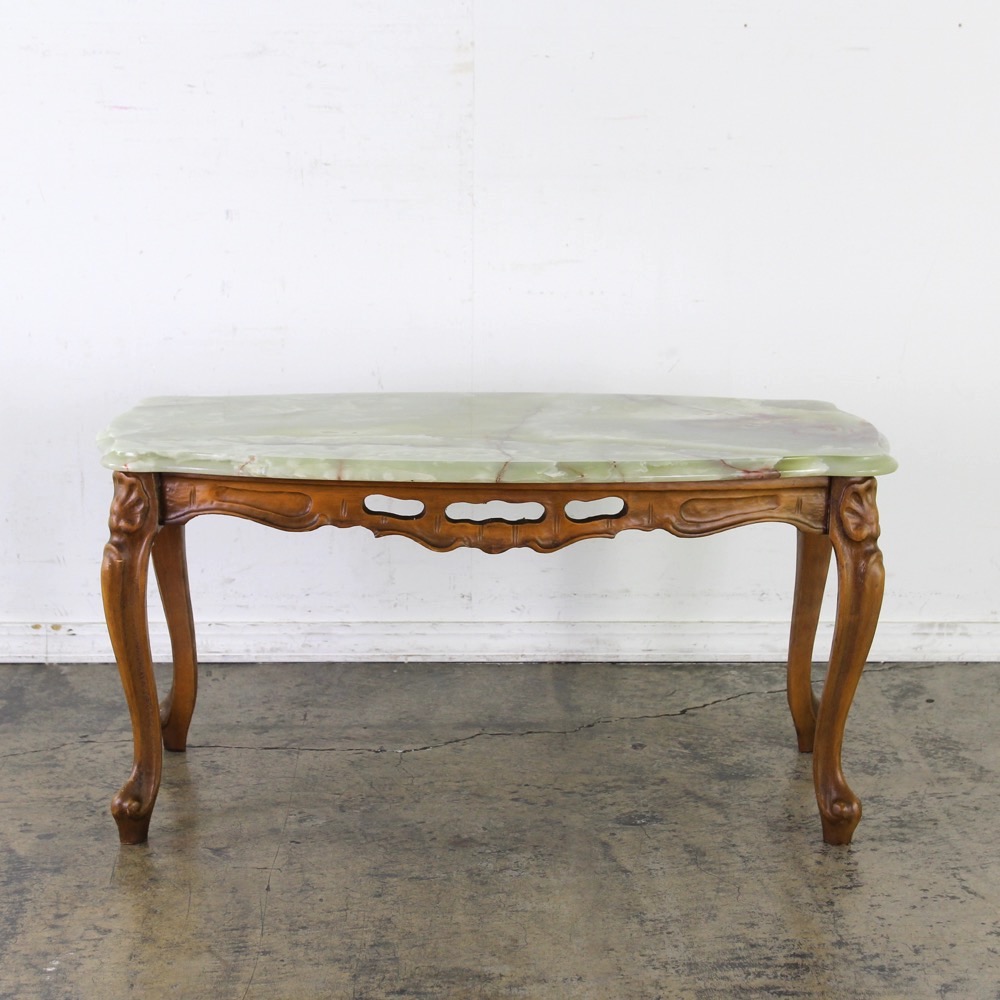 イタリア ヴィンテージ グリーンオニキス ローテーブル | キヤ