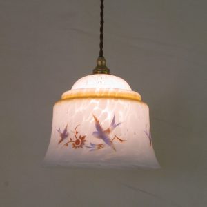 1灯ペンダントランプ/ガラスシェードと布コード吊り金物 在庫リスト