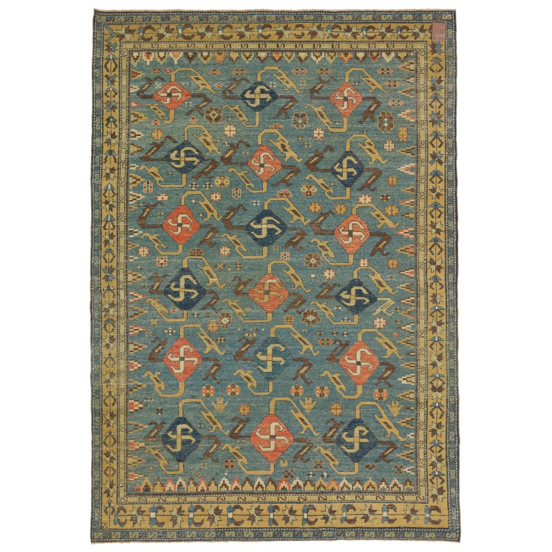 絨毯に卍のデザイン Rug with a Swastika Design 青山キリムハウス