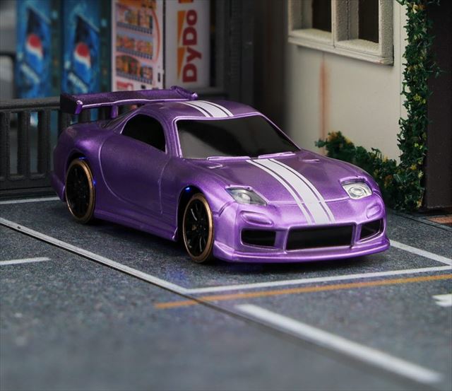 TURBO RACING 1/76スケール RTR R/Cカー C61ドリフト（パープル）：技