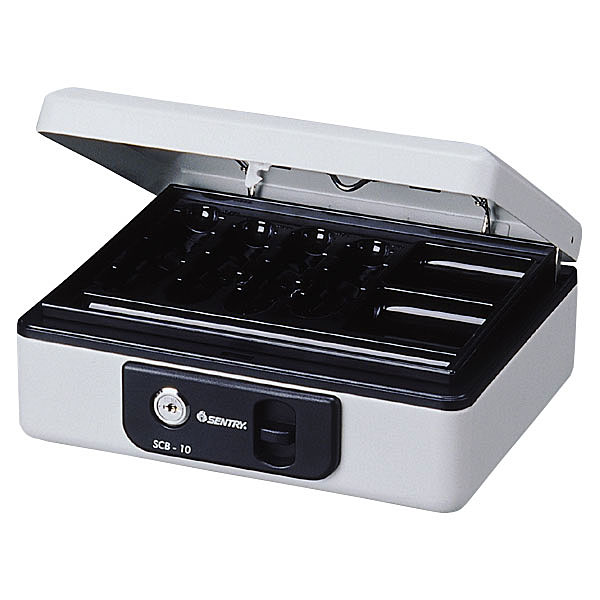 SENTRY セントリー 手提げ金庫＜シリンダー錠＞(硬貨/小物一体型トレー