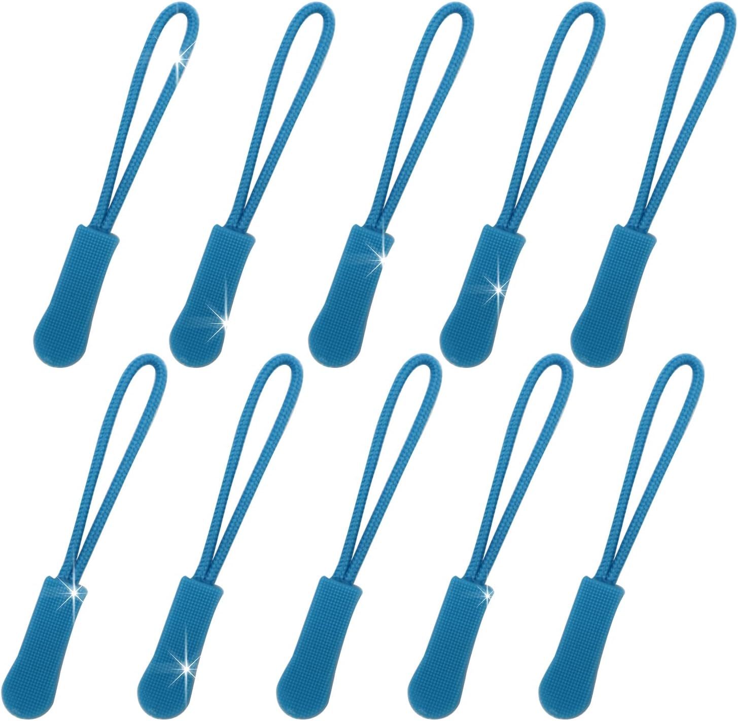 ジッパープル ファスナー チャック 【ブルー】 10本セット 青 ジッパー