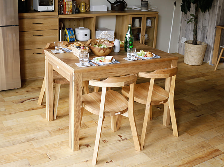 伸長式ダイニングテーブル Aki(アキ) ミドルタイプ｜北欧