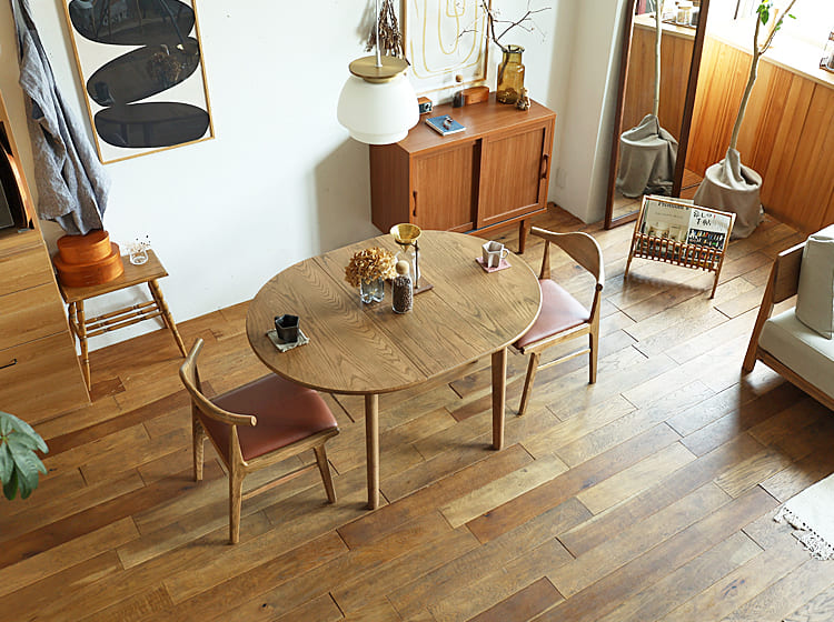 円形 伸長式ダイニングテーブル Argu(アルグ)｜北欧・ヴィンテージ